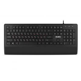 Клавиатура SVEN KB-E5500, Keyboard, 104 keys, 12 Fn-keys, Waterproof, Ergonomic Keyboard Rest