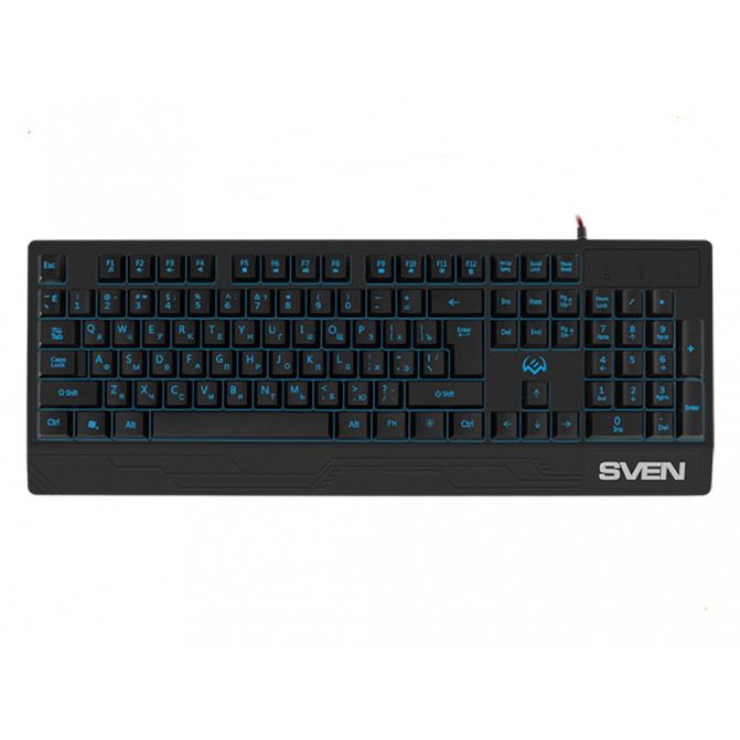 Клавиатура SVEN KB-G8300 Gaming Keyboard, membrane with tactile feedback,104 keys, 12Fn-keys, Backlight