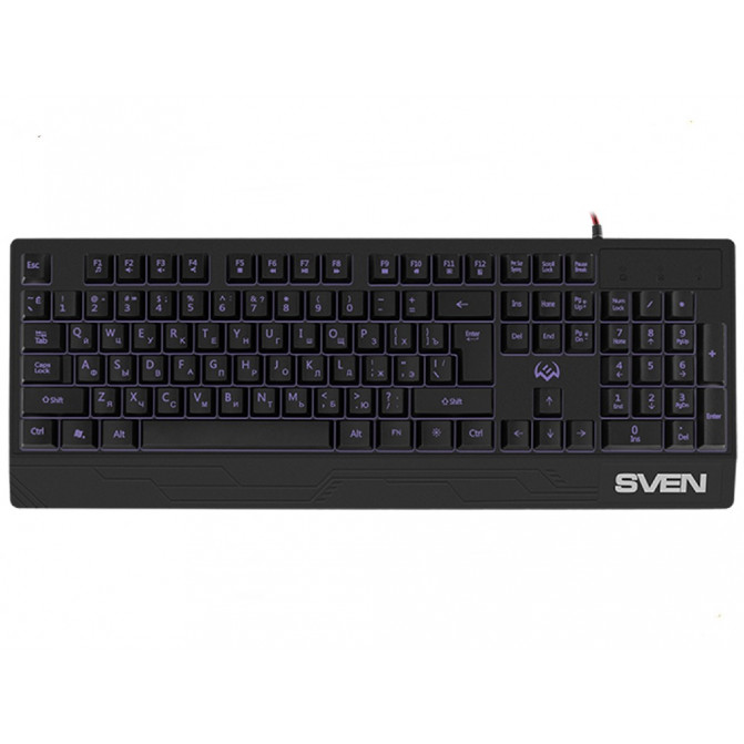 Клавиатура SVEN KB-G8300 Gaming Keyboard, membrane with tactile feedback,104 keys, 12Fn-keys, Backlight
