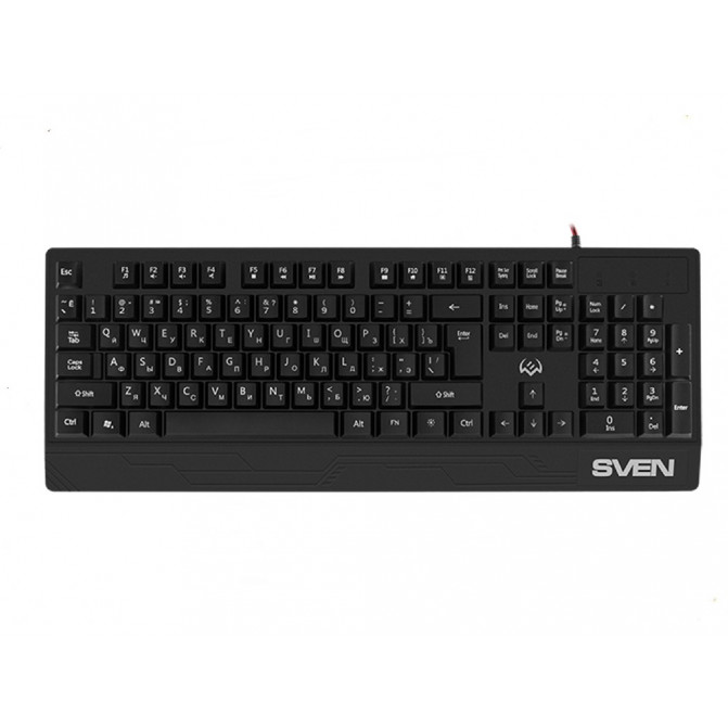 Клавиатура SVEN KB-G8300 Gaming Keyboard, membrane with tactile feedback,104 keys, 12Fn-keys, Backlight
