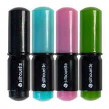 Un set de pixuri în trei culori cu sclipici pentru plottere Silhouette SILH-PEN-GL-3T-B