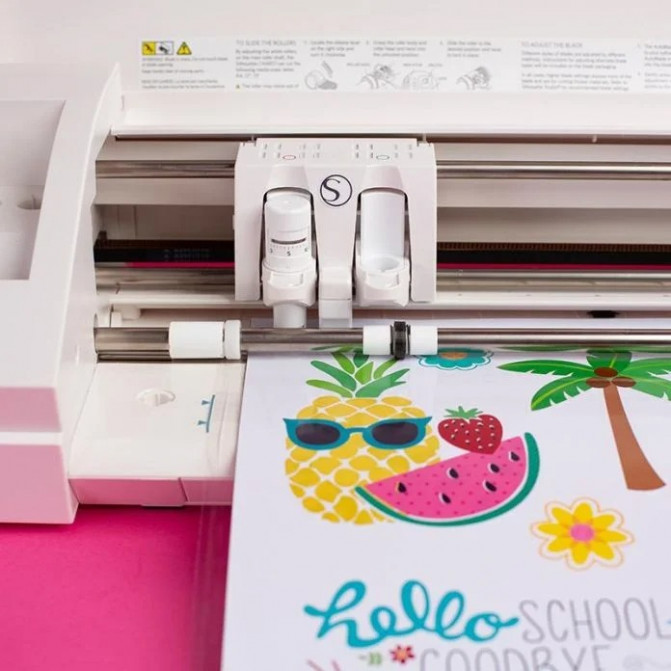 Folie statică albă pentru imprimare și tăiere Silhouette MEDIA-CLING-WHT