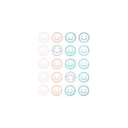 Наклейка на чашку из термоклеевых страз с рисунком 20 SMILEYS (7.5*9.5см)