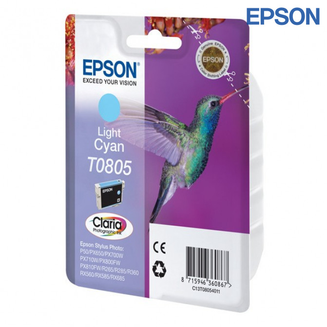 Cartuș cu jet de cerneală Epson T0805 Light Cyan Original
