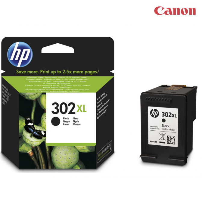 Cartuș cu jet de cerneală Original HP №302XL (F6U68AE) Black Original