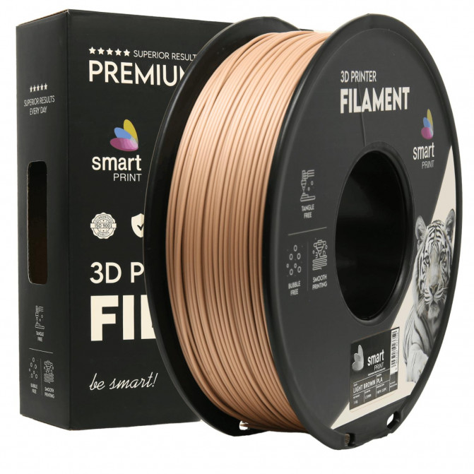 Filament PLA Light Brown, Smart Print, FG-S164-E1, 1kg pentru imprimanta 3D