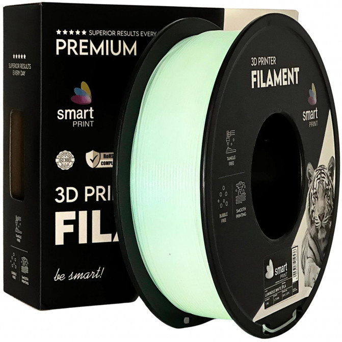 Filament PLA Luminous White, Smart Print, FG-S39-E1, 1kg pentru imprimanta 3D