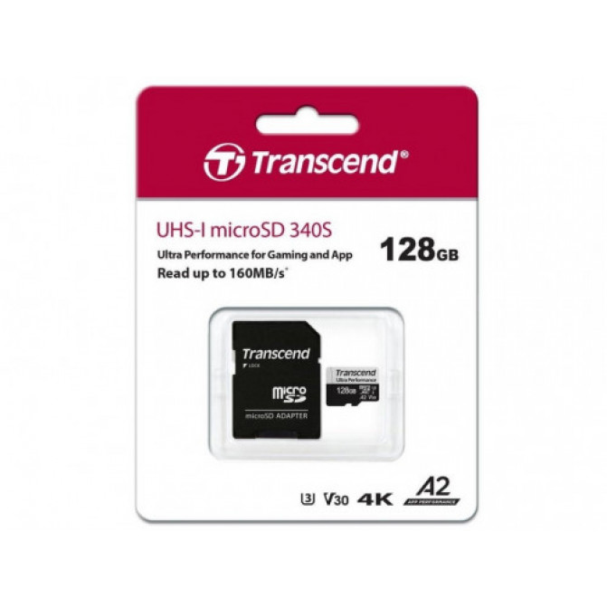 Карта памяти 128GB MicroSD (Class 10) UHS-I (U3),+SD адаптер
