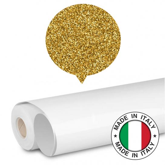 Peliculă pentru termo-transfer FlexClassic GM410 Gold Glitter Plotterfilms