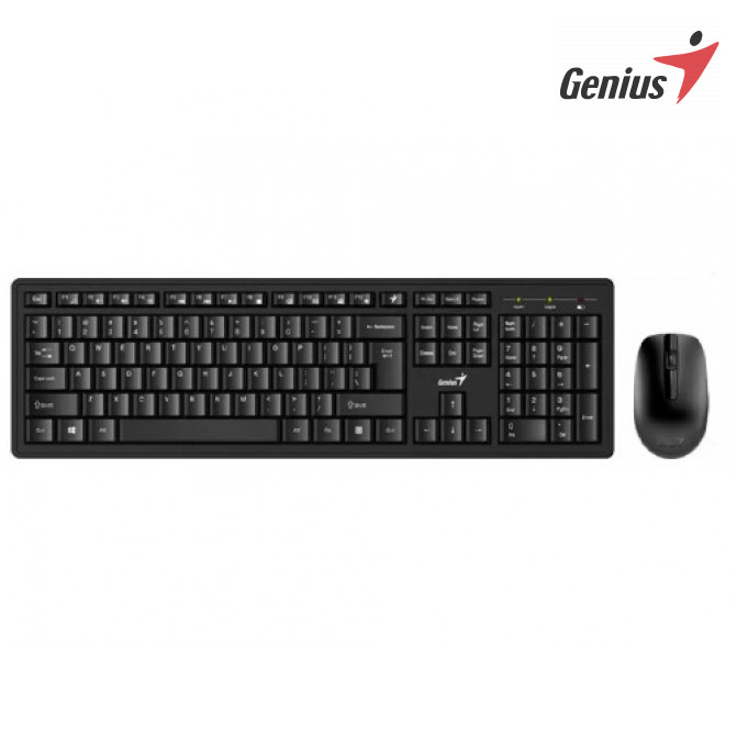 Клавиатура + Мышь Genius KM-8200, Беспроводное, Чёрный