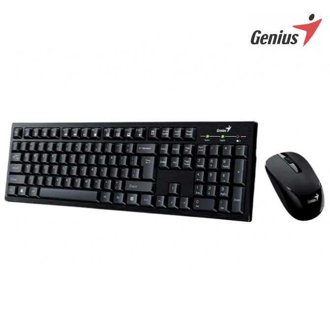 Клавиатура + Мышь Genius KM-8200, Беспроводное, Чёрный