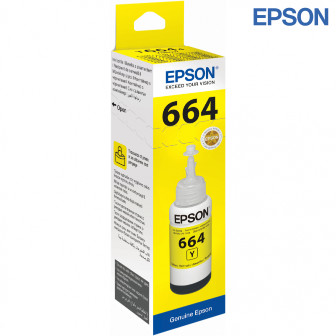 Cerneala Epson Originala C13T66444A T664 L110/L132 Yellow