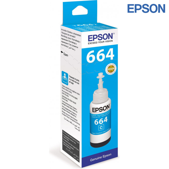 Cerneala Epson Originala C13T66424A T664 L110/L132 Cyan