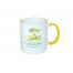 Cană pentru sublimare cu interior și mâner galben 11oz