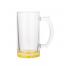 Cană pentru sublimare 16oz transparenta din sticla de bere cu fundul galben