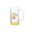 Cană pentru sublimare 16oz transparenta din sticla de bere cu fundul galben