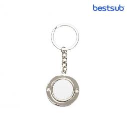 Breloc metalic pentru sublimare forma cerc Spinner (37mm*100mm) YA184