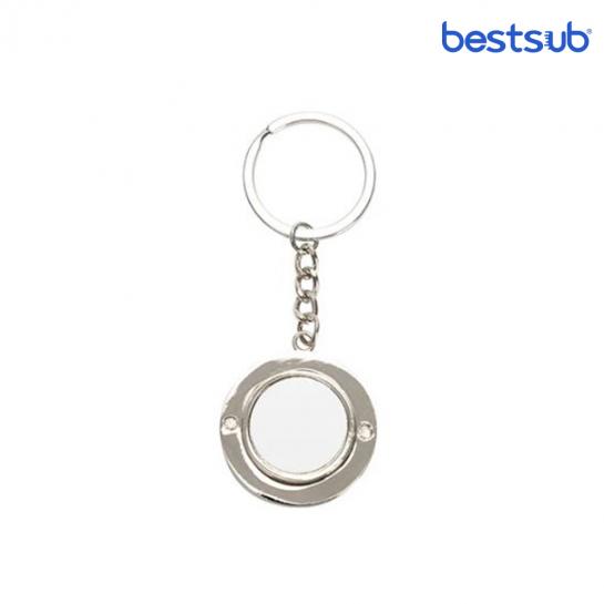 Breloc metalic pentru sublimare forma cerc Spinner (37mm*100mm) YA184