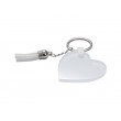 Breloc acrilic pentru sublimare in forma de inima cu ciucuri (50mm*50mm*0.4cm) AKYA06N-LSWH