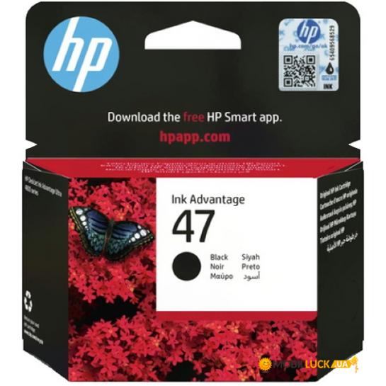 Картридж струйный HP №47 (6ZD21AE) Black Original 1.3K