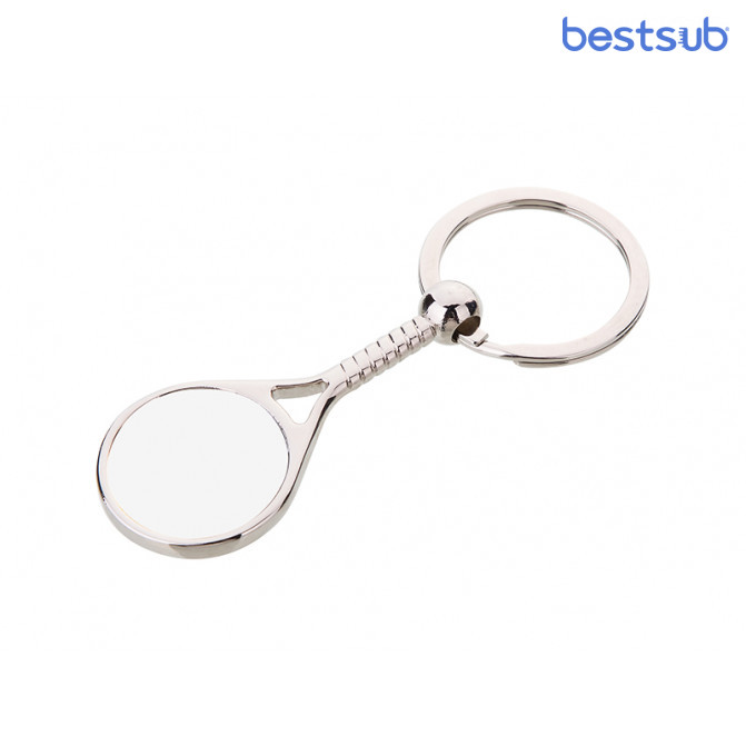 Брелок металлический для сублимации Tennis Racket (85mm*2,3mm) BestSub YA136