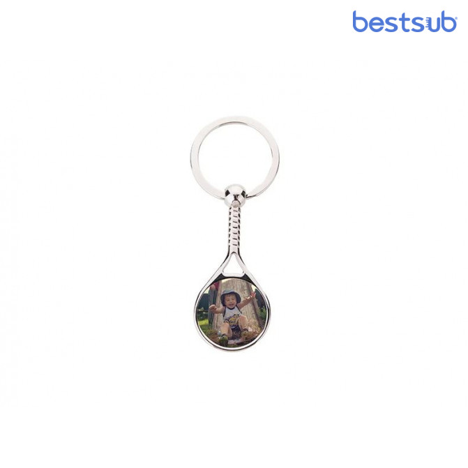 Брелок металлический для сублимации Tennis Racket (85mm*2,3mm) BestSub YA136
