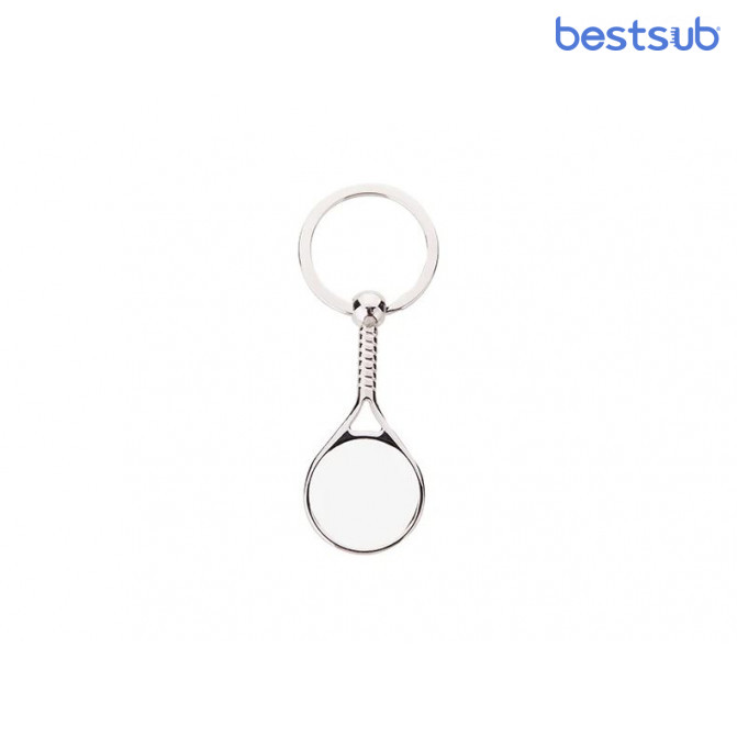 Брелок металлический для сублимации Tennis Racket (85mm*2,3mm) BestSub YA136