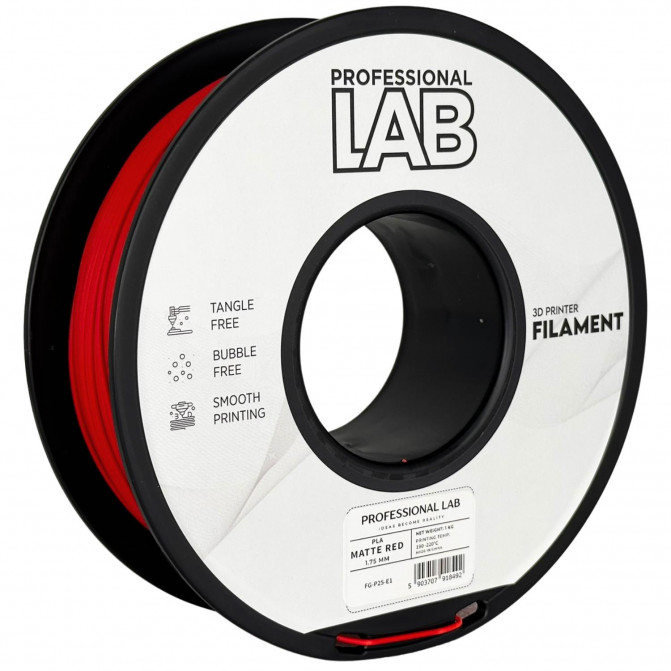 Filament PLA Matte Red, ProfLab, FG-P25-E1, 1kg pentru imprimanta 3D