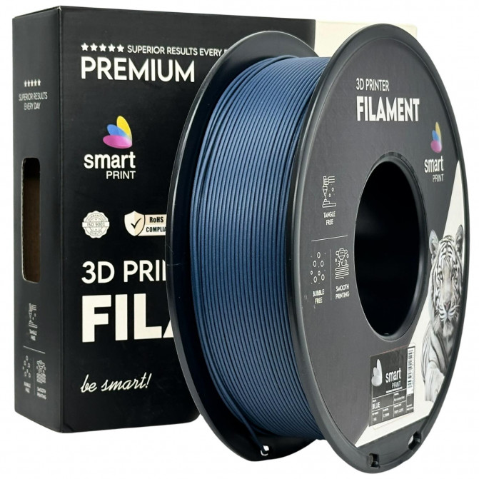 Филамент PLA Carbon Fiber Blue, Smart Print, FG-S130-E1, 1кг для 3D-принтера