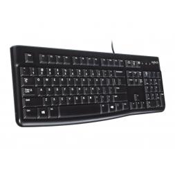 Tastatura Logitech K120 OEM, Thin profile, Quiet typing, Spill-resistant, Black, USB