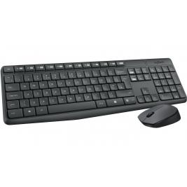 Tastatura + Mouse Wireless Logitech MK235, Low-profile, Spill-resistant, FN key, 2xAAA/1xAA, Grey