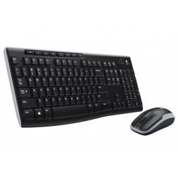 Клавиатура + Мышь Wireless Logitech MK270, Multimedia, Spill-resistant, 2xAAA/1xAA, Black