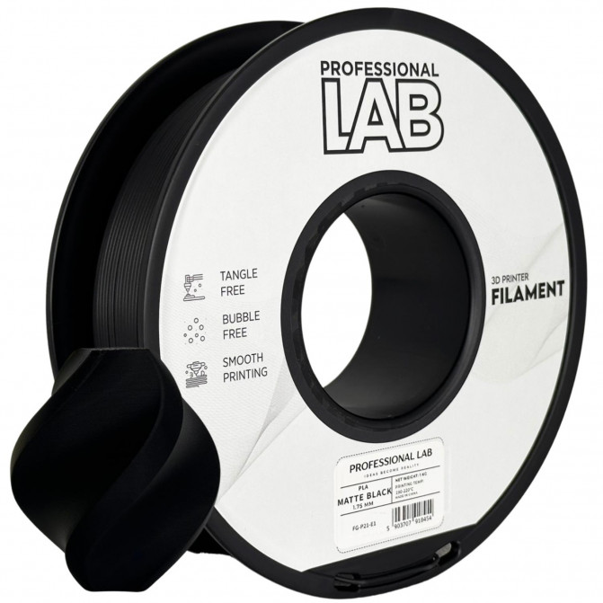 Filament PLA Matte Black, ProfLab, FG-P21-E1, 1kg pentru imprimanta 3D