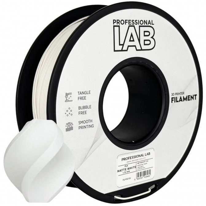 Филамент PLA Matte White, ProfLab, FG-P22-E1, 1кг для 3D-принтера