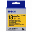 Картридж с лентой Label Epson LK-5YBW Strong Adhesive Black/Yellow 18/9 Original