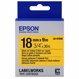Картридж с лентой Label Epson LK-5YBW Strong Adhesive Black/Yellow 18/9 Original