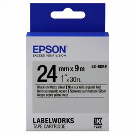 Картридж с лентой Label Epson LK-6SBE Matte Blk/MattSiv 24/9 Original