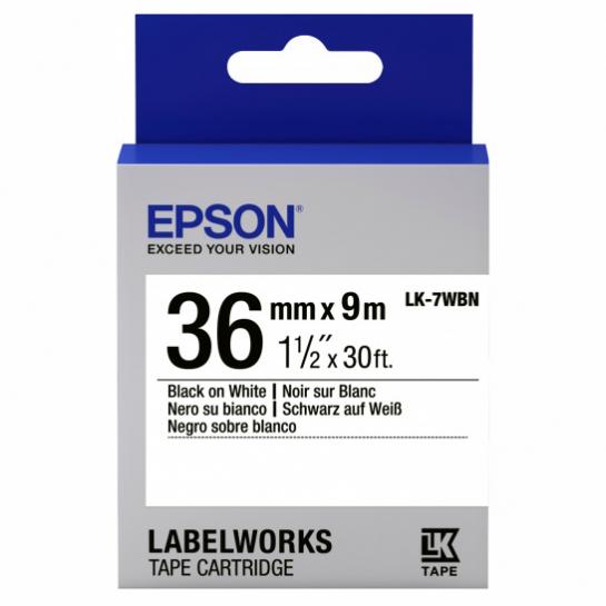 Картридж с лентой Label Epson LK-7WBN Std Black/White 36/9 Original