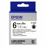 Cartuş Label Epson LK-2TBN Transparent Blk/Clear 6/9 original