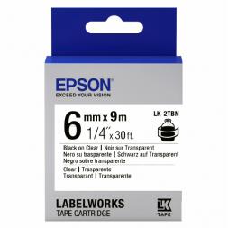 Картридж с лентой Label Epson LK-2TBN Transparent Blk/Clear 6/9 original