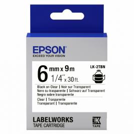 Картридж с лентой Label Epson LK-2TBN Transparent Blk/Clear 6/9 original