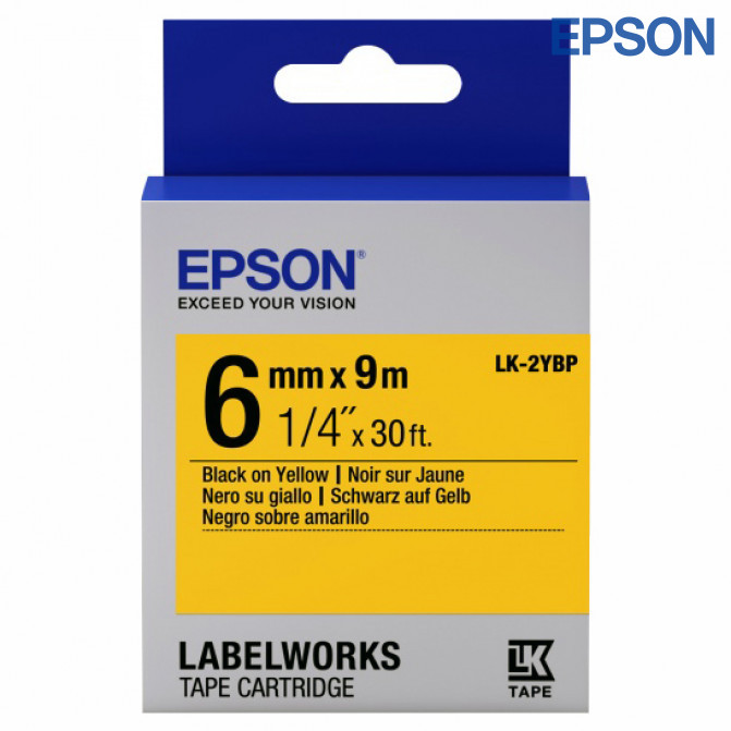 Cartuş Label Epson LK-2YBP Pastel Black/Yellow 6/9 original