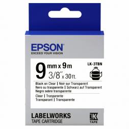 Картридж с лентой Label Epson LK-3TBN Transparent Black/Clear 9/9 original