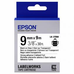 Картридж с лентой Label Epson LK-3TBW Adhesive Black/Clear 9/9 original