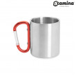 Cana de metal cu perete dublu GUAYA 4082 cu maner carabinier Red 230ml