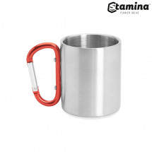 Cana de metal cu perete dublu GUAYA 4082 cu maner carabinier Red 230ml