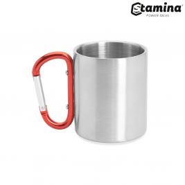 Cana de metal cu perete dublu GUAYA 4082 cu maner carabinier Red 230ml