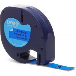 Картридж с лентой Label Dymo 91205 LetraTag Plastic Black/Blue 12mm*4m Prospect