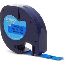 Картридж с лентой Label Dymo 91205 LetraTag Plastic Black/Blue 12mm*4m Prospect