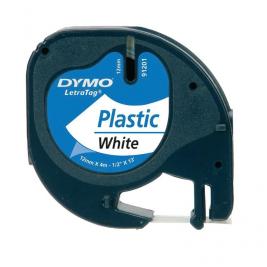 Cartuş Label Dymo 91201 LetraTag Plastic White/Black 12mm*4m Prospect